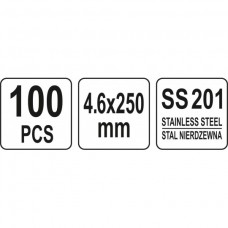 Coliere metalice reglabile din otel 4.6 x 250 mm Y..